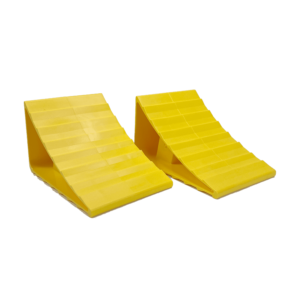 RV Traveler’s Choice Towing Wheel Chocks – Yellow (Set of 2)